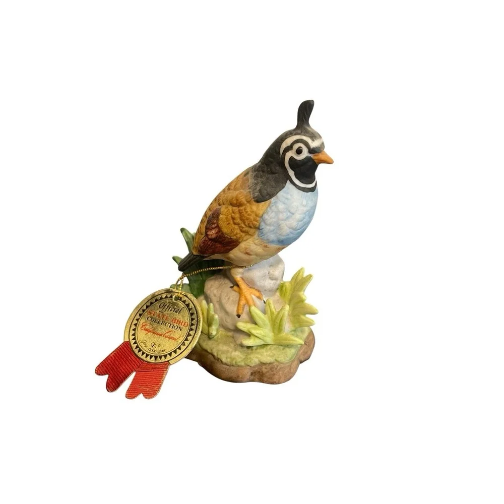 George Good California Quail Figurine Official State Bird Collection Porcelain